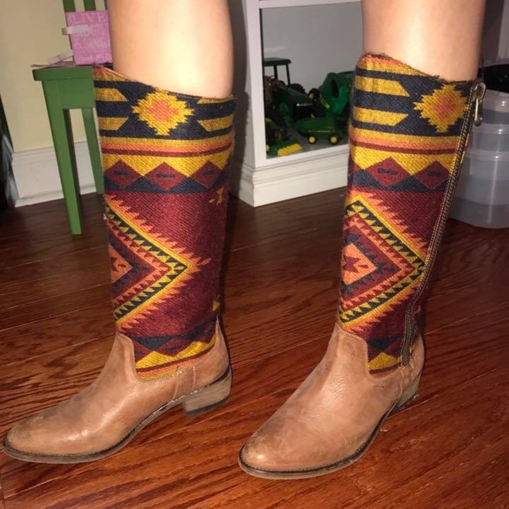 Aztec Print Boots